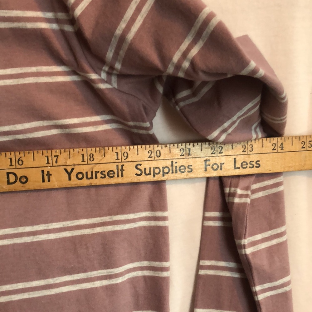 ANN TAYLOR & LOFT mauve cream striped NWT & cream w/beads neck lot 2 casual tops - Picture 14 of 15